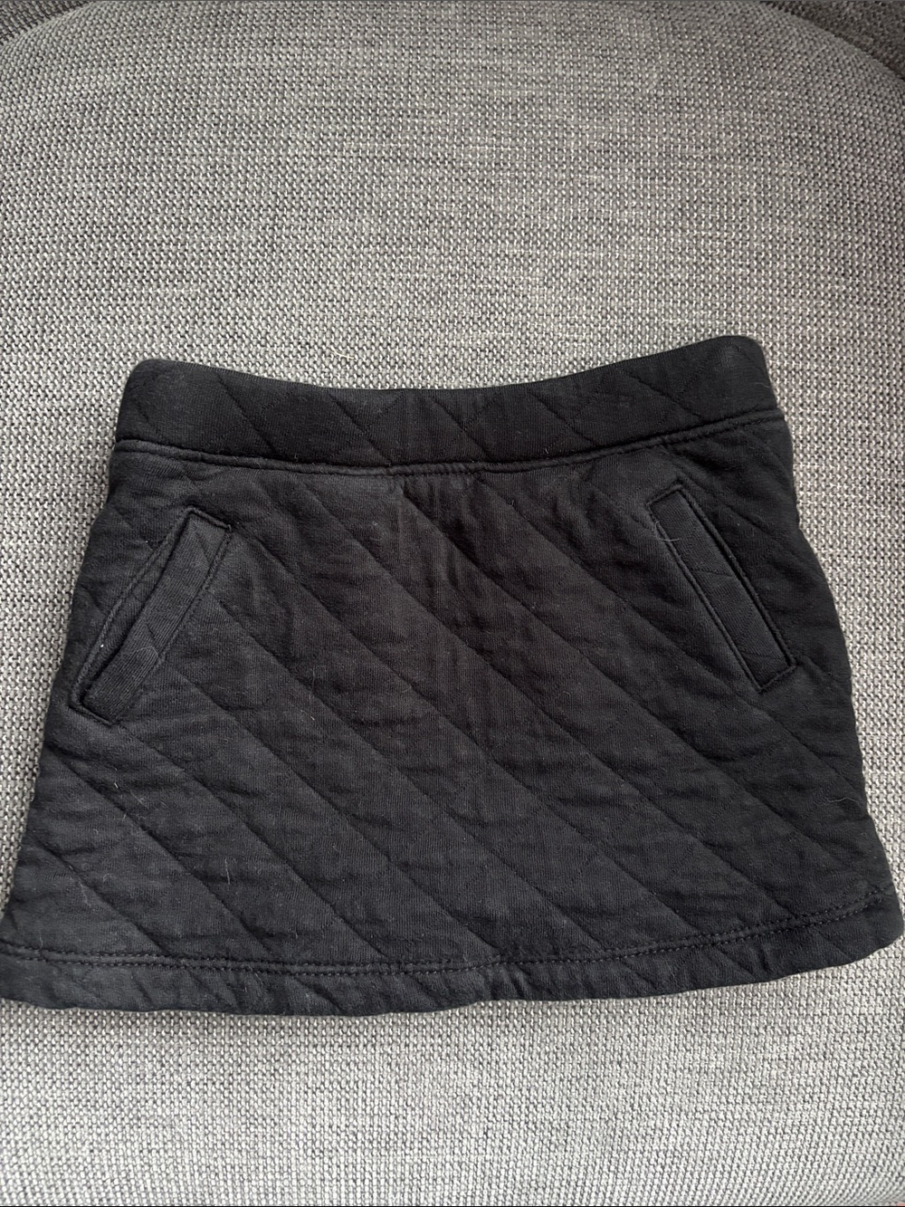 Janie and Jack Black Quilted Mini Skirt